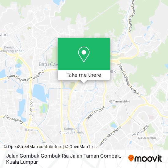 Jalan Gombak Gombak Ria Jalan Taman Gombak map