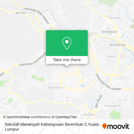 Peta Sekolah Menengah Kebangsaan Seremban 2