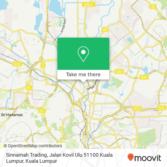 Sinnamah Trading, Jalan Kovil Ulu 51100 Kuala Lumpur map