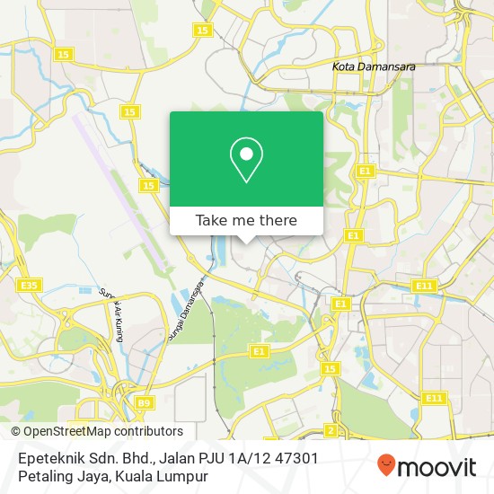 Peta Epeteknik Sdn. Bhd., Jalan PJU 1A / 12 47301 Petaling Jaya
