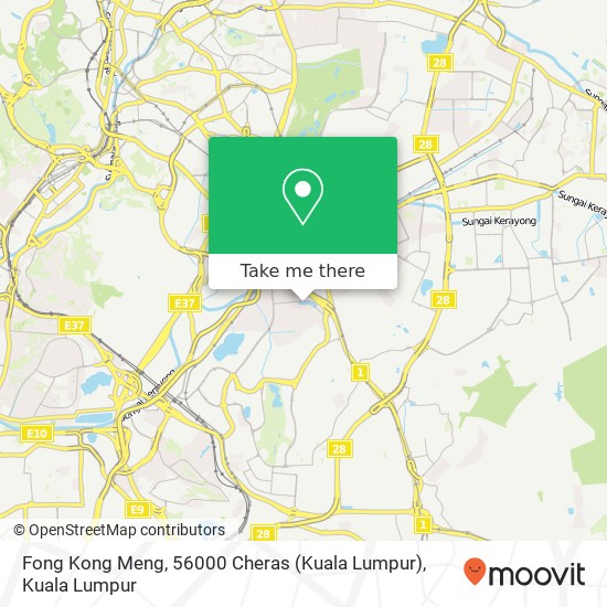 Peta Fong Kong Meng, 56000 Cheras (Kuala Lumpur)