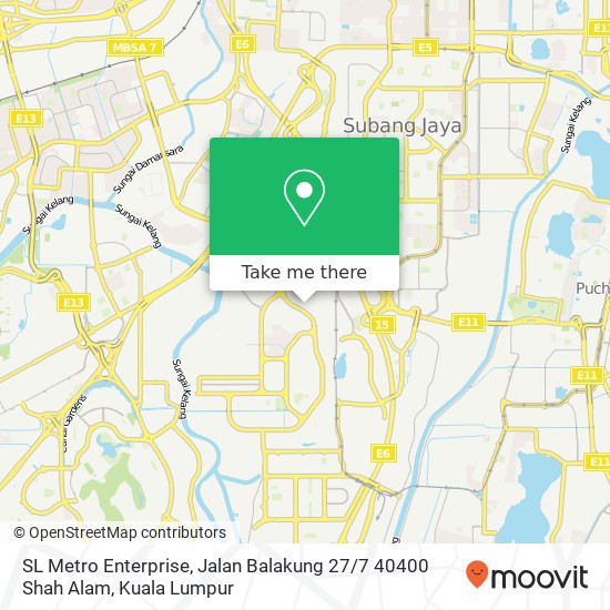 SL Metro Enterprise, Jalan Balakung 27 / 7 40400 Shah Alam map