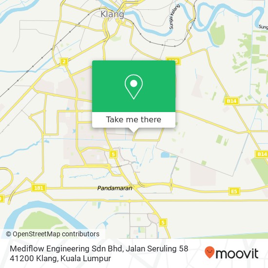 Mediflow Engineering Sdn Bhd, Jalan Seruling 58 41200 Klang map