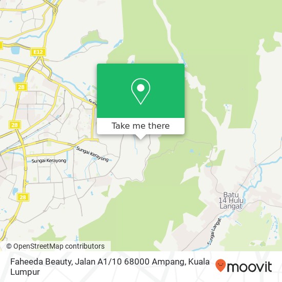 Faheeda Beauty, Jalan A1 / 10 68000 Ampang map