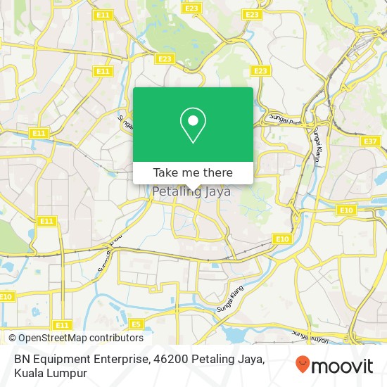 BN Equipment Enterprise, 46200 Petaling Jaya map