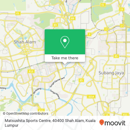 Matsushita Sports Centre, 40400 Shah Alam map