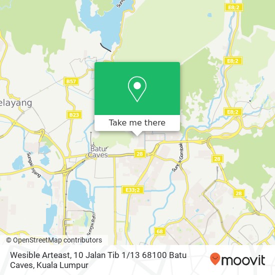 Peta Wesible Arteast, 10 Jalan Tib 1 / 13 68100 Batu Caves