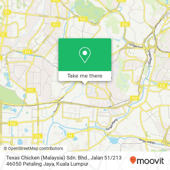 Texas Chicken (Malaysia) Sdn. Bhd., Jalan 51 / 213 46050 Petaling Jaya map