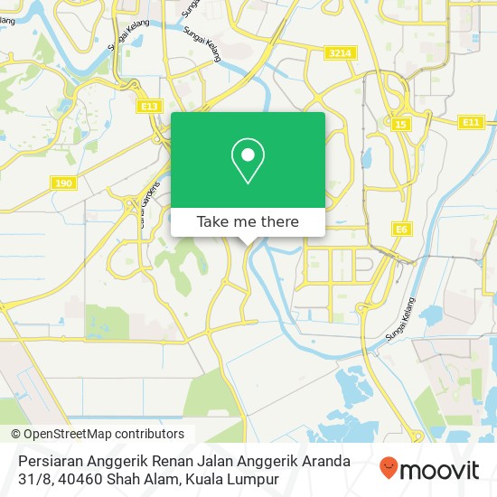 Peta Persiaran Anggerik Renan Jalan Anggerik Aranda 31 / 8, 40460 Shah Alam