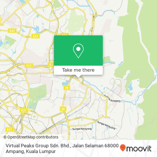 Virtual Peaks Group Sdn. Bhd., Jalan Selaman 68000 Ampang map