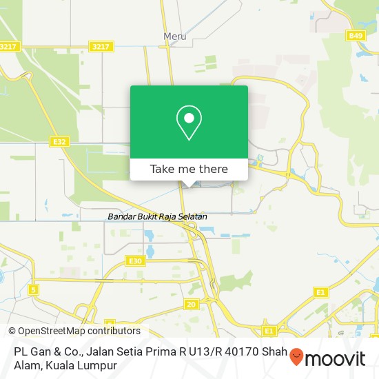 PL Gan & Co., Jalan Setia Prima R U13 / R 40170 Shah Alam map