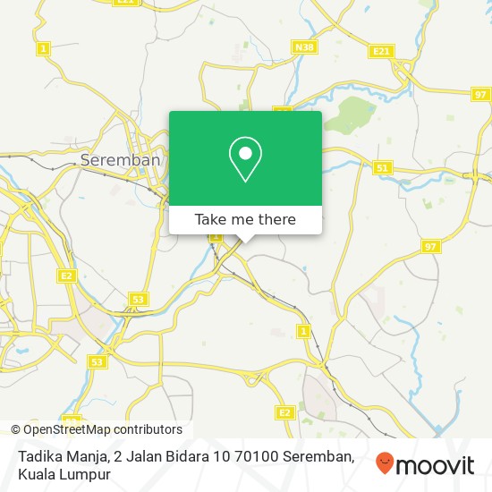 Tadika Manja, 2 Jalan Bidara 10 70100 Seremban map