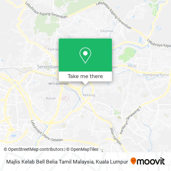 Peta Majlis Kelab Bell Belia Tamil Malaysia