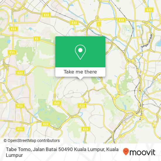 Tabe Tomo, Jalan Batai 50490 Kuala Lumpur map