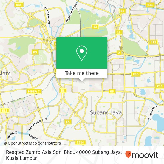 Resqtec Zumro Asia Sdn. Bhd., 40000 Subang Jaya map