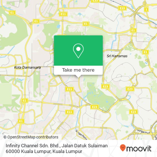 Peta Infinity Channel Sdn. Bhd., Jalan Datuk Sulaiman 60000 Kuala Lumpur