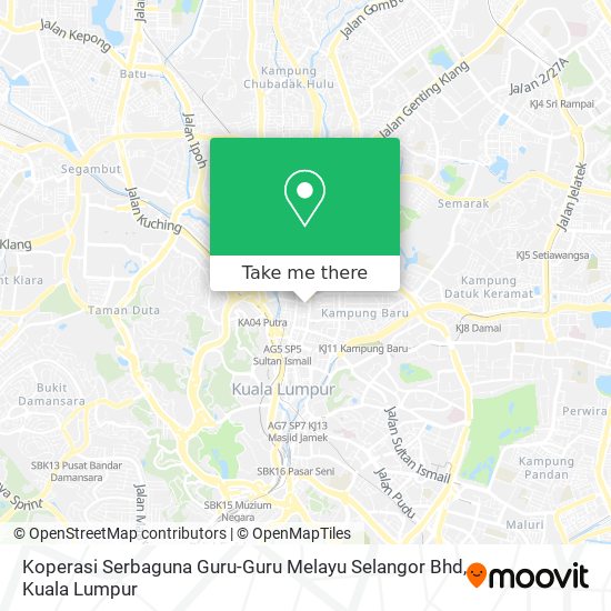 Peta Koperasi Serbaguna Guru-Guru Melayu Selangor Bhd