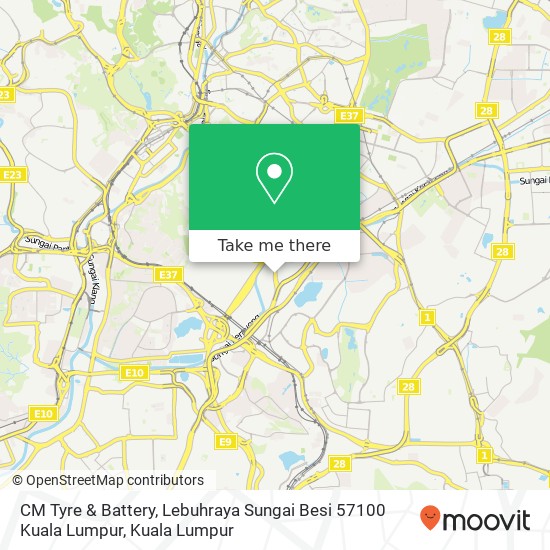 CM Tyre & Battery, Lebuhraya Sungai Besi 57100 Kuala Lumpur map