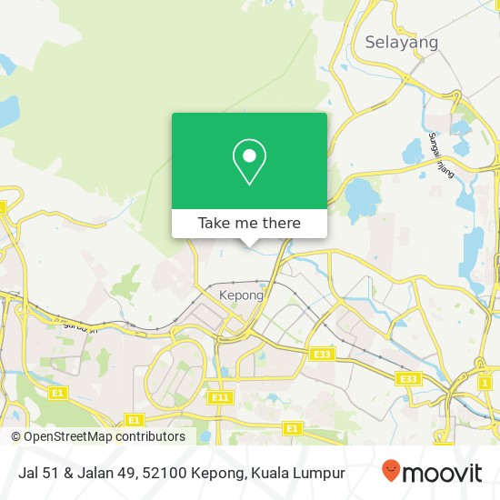 Peta Jal 51 & Jalan 49, 52100 Kepong