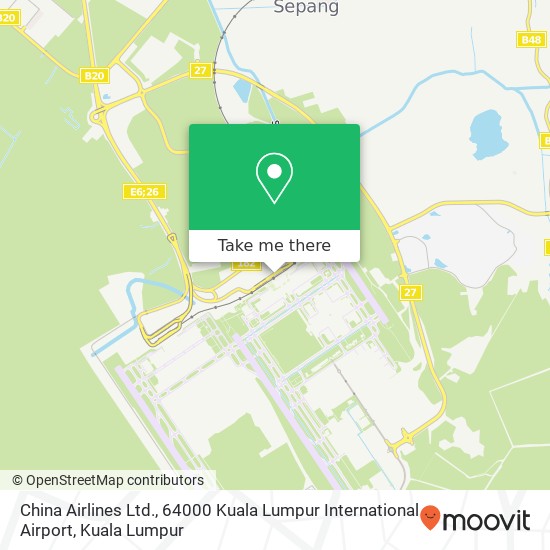 China Airlines Ltd., 64000 Kuala Lumpur International Airport map
