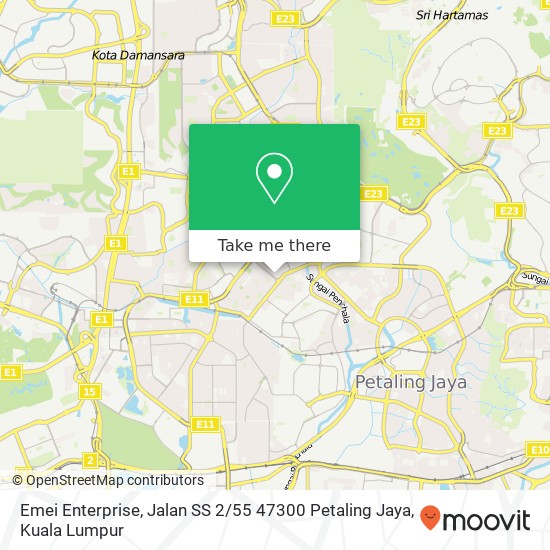 Emei Enterprise, Jalan SS 2 / 55 47300 Petaling Jaya map