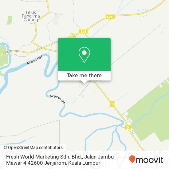 Peta Fresh World Marketing Sdn. Bhd., Jalan Jambu Mawar 4 42600 Jenjarom