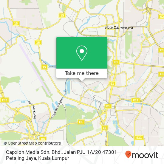 Capxion Media Sdn. Bhd., Jalan PJU 1A / 20 47301 Petaling Jaya map