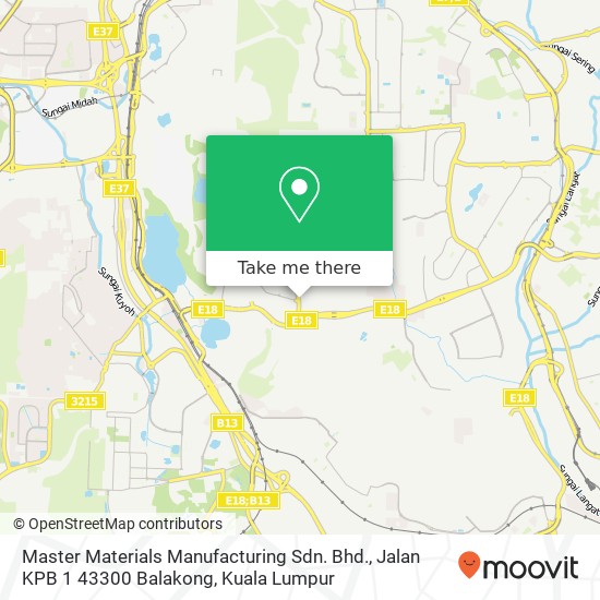 Master Materials Manufacturing Sdn. Bhd., Jalan KPB 1 43300 Balakong map