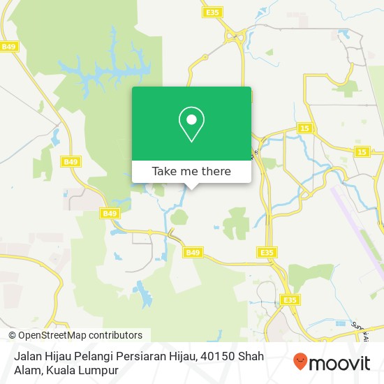 Jalan Hijau Pelangi Persiaran Hijau, 40150 Shah Alam map