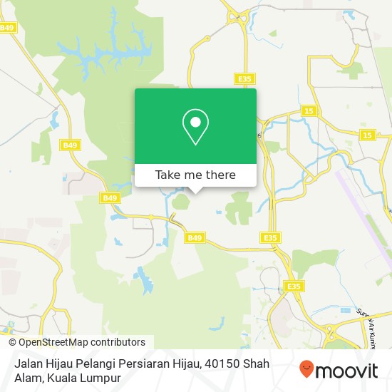 Jalan Hijau Pelangi Persiaran Hijau, 40150 Shah Alam map