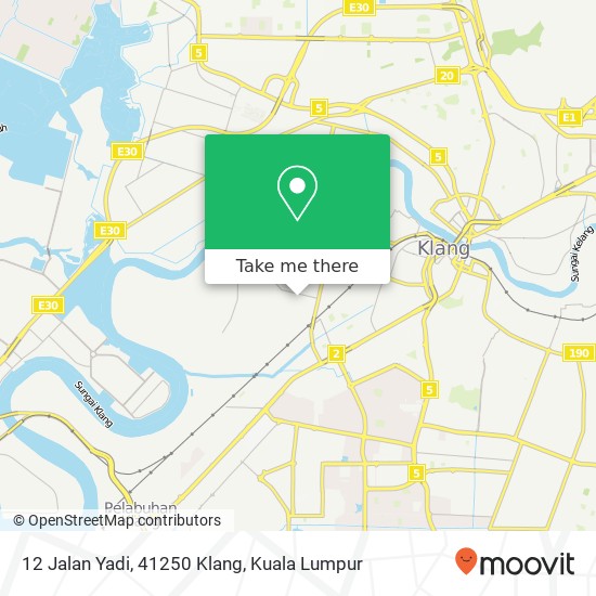 Peta 12 Jalan Yadi, 41250 Klang