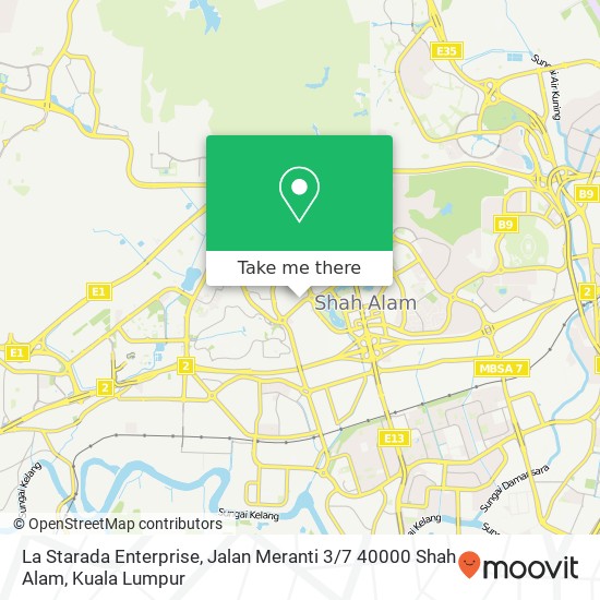 La Starada Enterprise, Jalan Meranti 3 / 7 40000 Shah Alam map