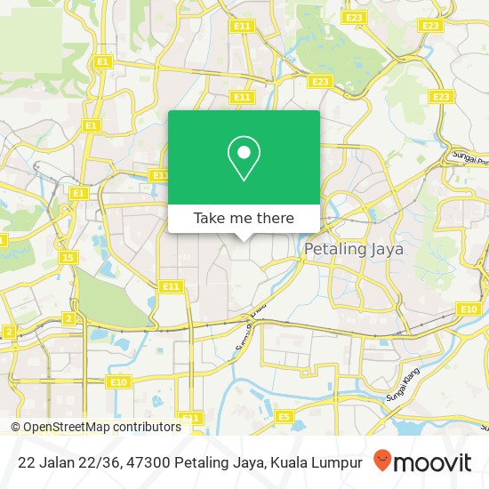 Peta 22 Jalan 22 / 36, 47300 Petaling Jaya