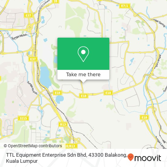 Peta TTL Equipment Enterprise Sdn Bhd, 43300 Balakong