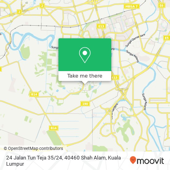 Peta 24 Jalan Tun Teja 35 / 24, 40460 Shah Alam