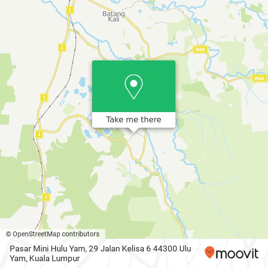 Peta Pasar Mini Hulu Yam, 29 Jalan Kelisa 6 44300 Ulu Yam