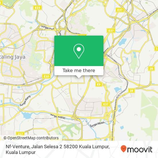 Peta Nf-Venture, Jalan Selesa 2 58200 Kuala Lumpur