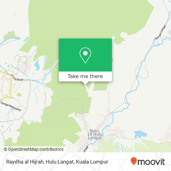 Raydha al Hijrah, Hulu Langat map