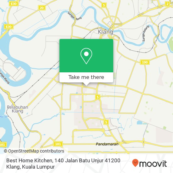 Best Home Kitchen, 140 Jalan Batu Unjur 41200 Klang map