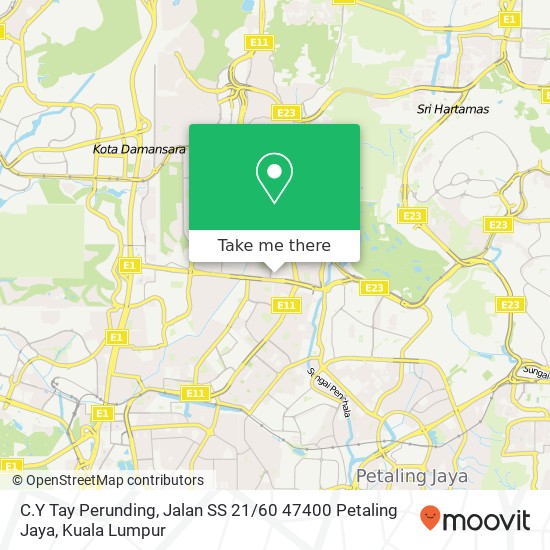 Peta C.Y Tay Perunding, Jalan SS 21 / 60 47400 Petaling Jaya