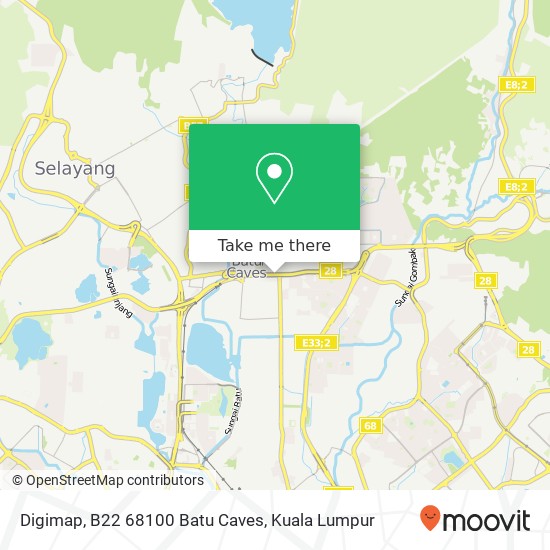 Digimap, B22 68100 Batu Caves map