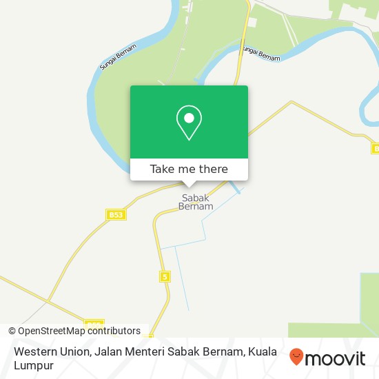 Peta Western Union, Jalan Menteri Sabak Bernam
