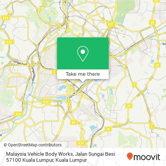 Malaysia Vehicle Body Works, Jalan Sungai Besi 57100 Kuala Lumpur map