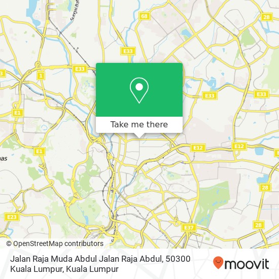 Peta Jalan Raja Muda Abdul Jalan Raja Abdul, 50300 Kuala Lumpur