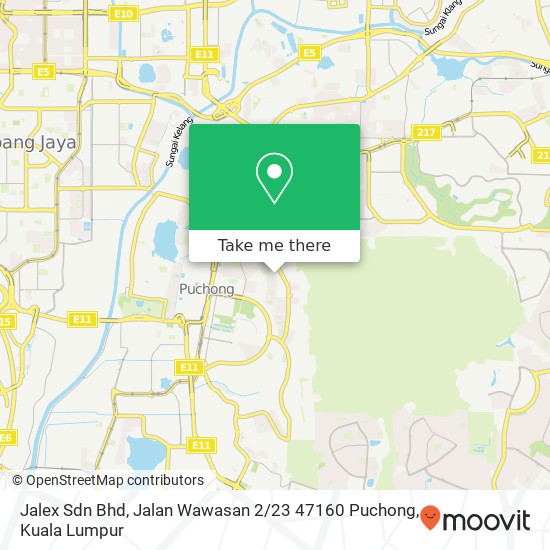 Jalex Sdn Bhd, Jalan Wawasan 2 / 23 47160 Puchong map