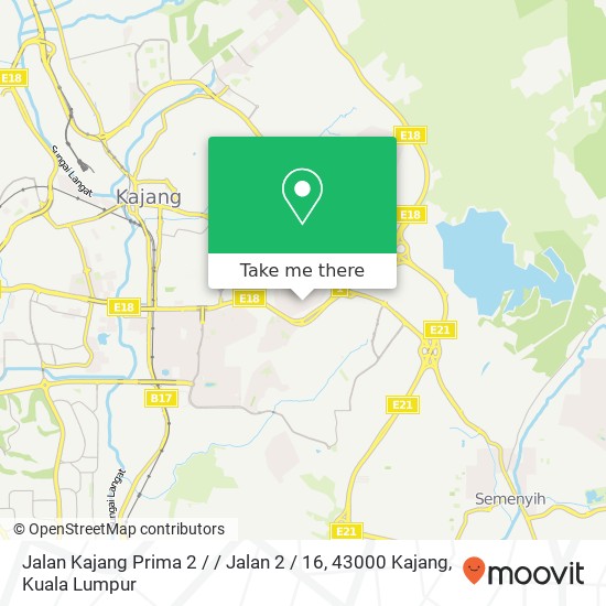 Peta Jalan Kajang Prima 2 / / Jalan 2 / 16, 43000 Kajang