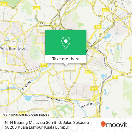 NTN Bearing Malaysia Sdn Bhd, Jalan Sukacita 58200 Kuala Lumpur map