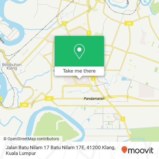 Peta Jalan Batu Nilam 17 Batu Nilam 17E, 41200 Klang