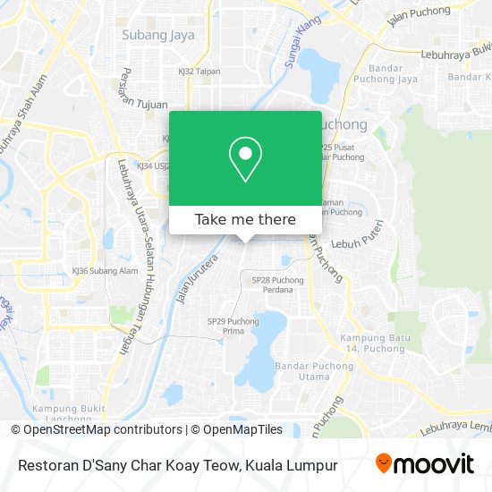 Restoran D'Sany Char Koay Teow map