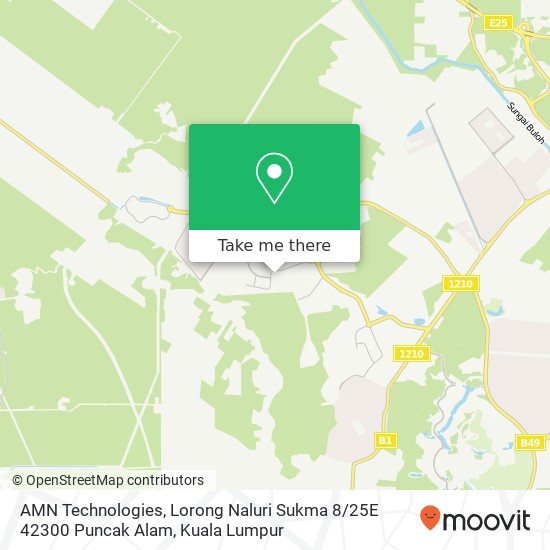 AMN Technologies, Lorong Naluri Sukma 8 / 25E 42300 Puncak Alam map